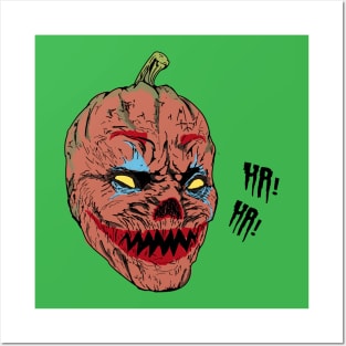 JOKER PUMPKIN HEAD Halloween Posters and Art